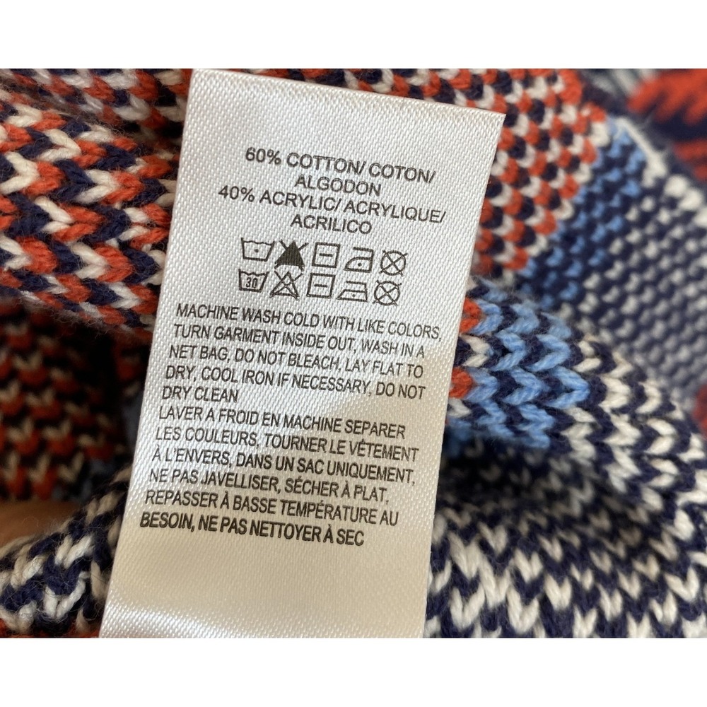Lucky Brand Southwestern Geometric Open Front Cardigan Sweater Women XL Navy NWT - Picture 6 of 9